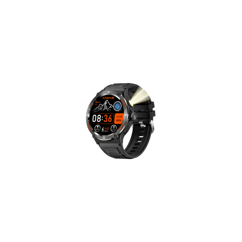 Montre Connectée AMOLED XSSIVE avec Lampe Extérieur XSS-SW8- Noir — Accessoire · Smarty Paris 18e